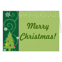 Tarjeta de Navidad verde - personalizar