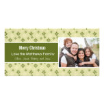 Tarjeta de Navidad verde y blanca del día de fiest Tarjeta Personal