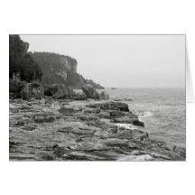 Tarjeta de nota blanco y negro de la foto de la lí
