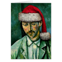 Tarjeta de nota campesina de Cézanne Santa