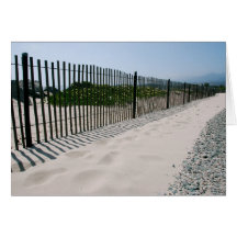 Tarjeta de nota de la cerca de la playa de Califor