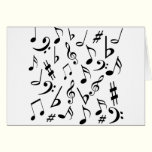 Tarjeta de nota de la música tarjetas