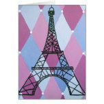 Tarjeta de nota de la torre Eiffel