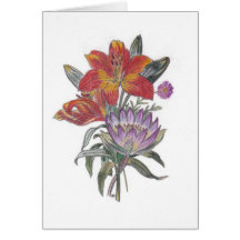 Tarjeta de nota de los Wildflowers