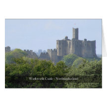 Tarjeta de nota de Northumberland del castillo de 