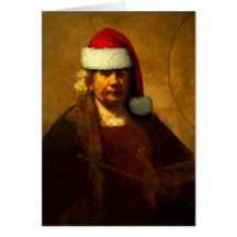 Tarjeta de nota de Rembrandt Santa