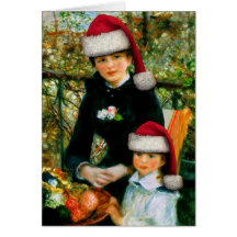 Tarjeta de nota de Renoir Santa