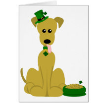 Tarjeta de nota de St Patrick great dane
