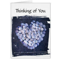 Tarjeta de nota del corazón del Seashell