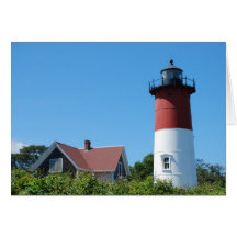 Tarjeta de nota del faro de Cape Cod