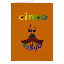 Tarjeta de nota del hombre de Cinco De Mayo