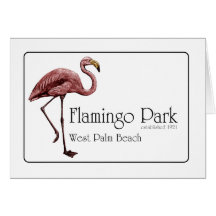 Tarjeta de nota del parque del flamenco
