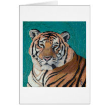 Tarjeta de nota del tigre