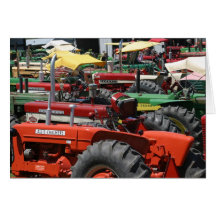 Tarjeta de nota vieja del tractor: Porciones de tr