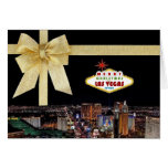 Tarjeta DE ORO de las FELICES NAVIDAD de LAS VEGAS