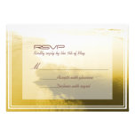 Tarjeta de oro de RSVP del boda de playa del marco Invitación Personalizada