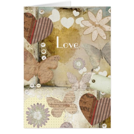 Tarjeta de papel del amor