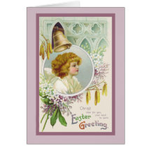 Tarjeta de pascua con el ejemplo del vintage