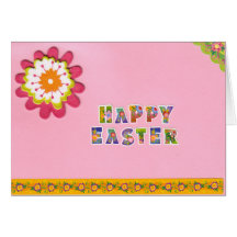 Tarjeta de pascua de la flor