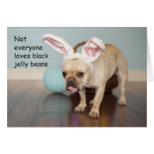¡Tarjeta de pascua del dogo francés!