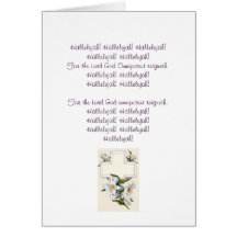 Tarjeta de pascua del estribillo del Hallelujah
