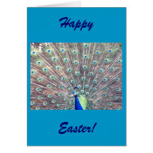 Tarjeta de pascua del pavo real