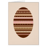 Tarjeta de pascua - el chocolate adornó el huevo