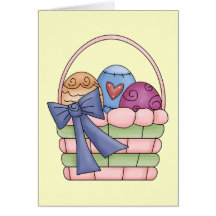 Tarjeta de "Pascua feliz" de la cesta de Pascua