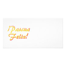 Tarjeta de pascua feliz tarjeta fotografica  