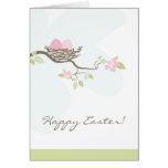 Tarjeta de pascua rosada