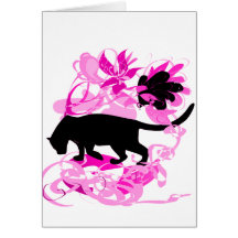 Tarjeta de Pather de la selva (rosa)