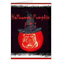 Tarjeta de Pei de la calabaza