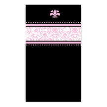 TARJETA DE PRESENTACIÓN de la FLOR DE LIS 311-PINK Plantilla De Tarjeta De Negocio