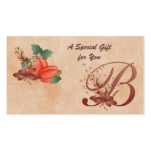 Tarjeta de regalo de la letra B del monograma de l Tarjeta De Visita