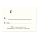 tarjeta de regalo del pelo plantilla de tarjeta de negocio