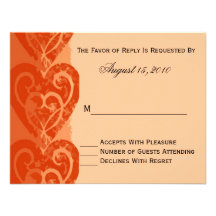 Tarjeta de RSVP de la invitación del boda de la ca