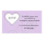 Tarjeta de RSVP de la lavanda Plantilla De Tarjeta De Negocio