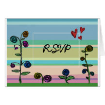 Tarjeta de RSVP de la rosaleda