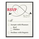 Tarjeta de RSVP de los pájaros del amor Anuncio Personalizado