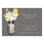 Tarjeta de RSVP del tarro y de los Wildflowers de  Anuncio Personalizado