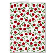 Tarjeta de rubíes de los rosas rojos