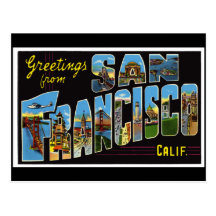 Tarjeta de San Francisco del vintage Postales