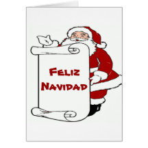 Tarjeta de Santa del navidad de Feliz Navidad