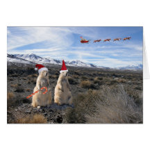 Tarjeta de Santa del perro de las praderas