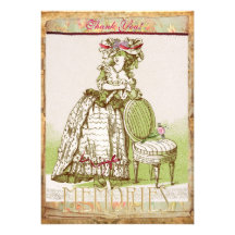 Tarjeta de señora Thank You del Victorian de Mys Invitacion Personalizada