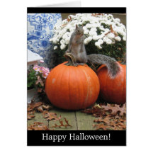 Tarjeta de Squirrely Halloween