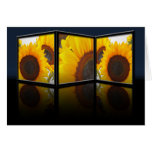 Tarjeta de Tryptych del girasol