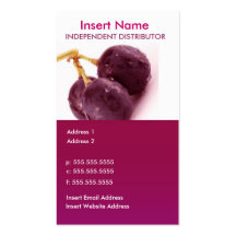 tarjeta de visita 2-Sided (uvas)