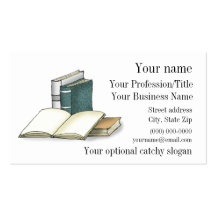 Tarjeta de visita abierta del diseño del libro
