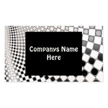 Tarjeta de visita abstracta blanco y negro